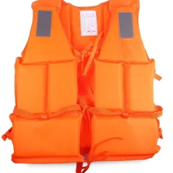 GIUBBOTTO SALVATAGGIO ARANCIONE CON FISCHIETTO PER MARE SCII NAUTICO NAVIGAZIONE