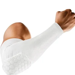 GOMITIERA FASCIA PER GOMITO MANICOTTO COMPRESSIONE CON PROTEZIONE HEX 9MM BIANCO