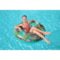 GONFIABILE SALVAGENTE FANTASIA FLOREALE 114 CM CON MANIGLIE PISCINA ESTATE 36302