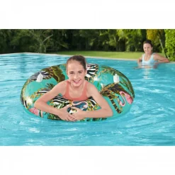 GONFIABILE SALVAGENTE FANTASIA FLOREALE 114 CM CON MANIGLIE PISCINA ESTATE 36302