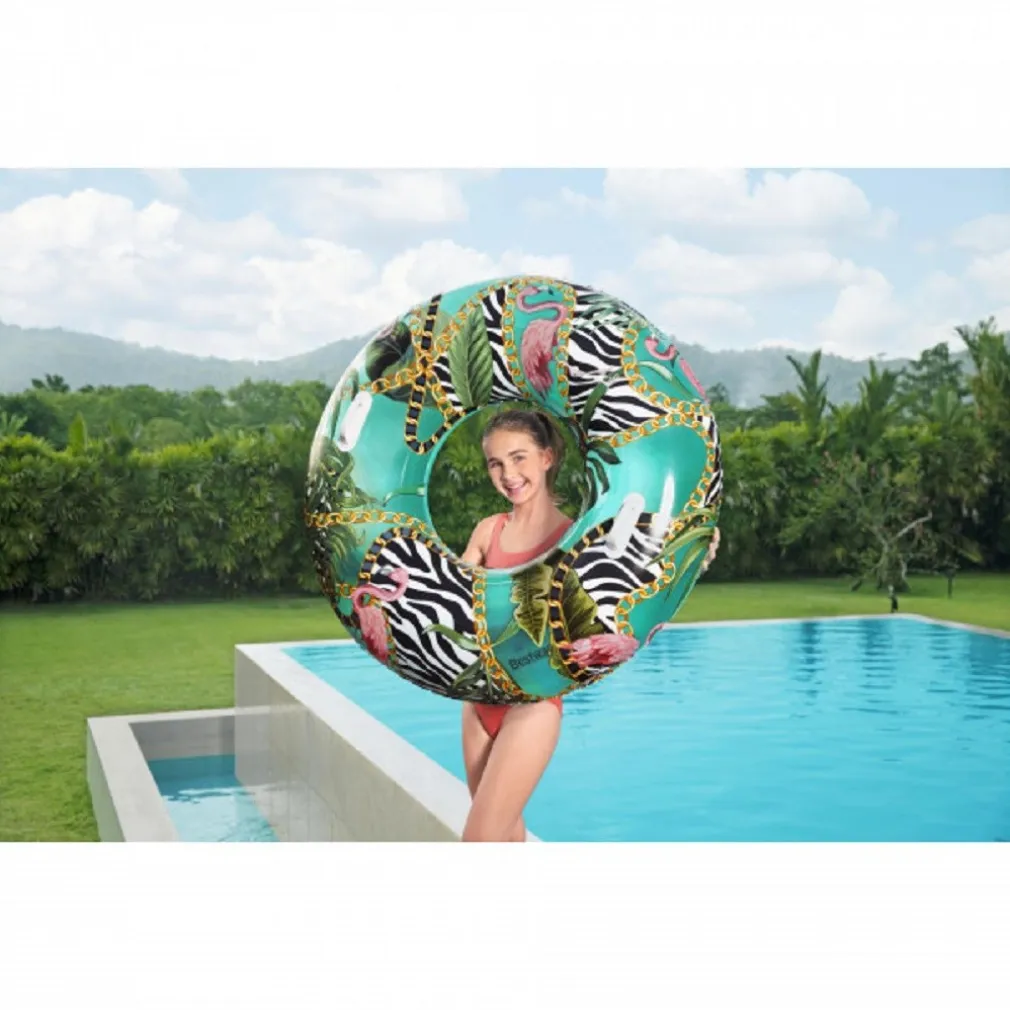 GONFIABILE SALVAGENTE FANTASIA FLOREALE 114 CM CON MANIGLIE PISCINA ESTATE 36302