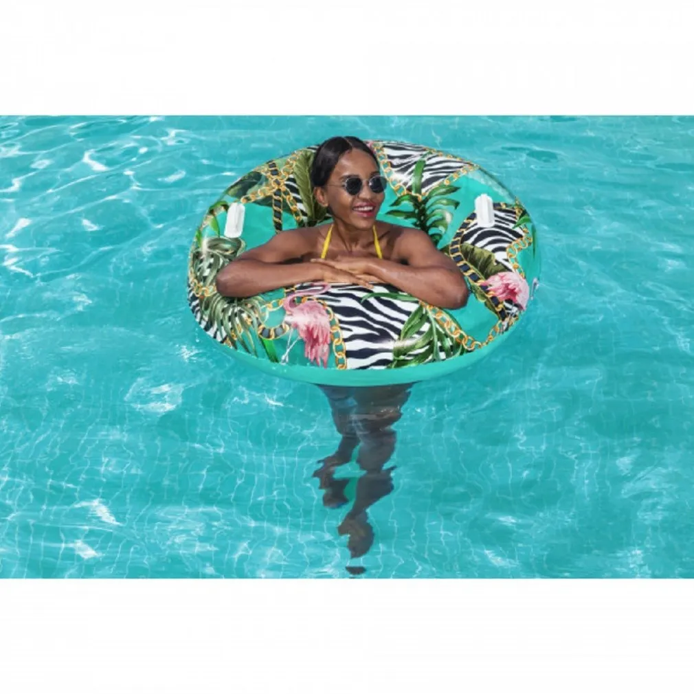 GONFIABILE SALVAGENTE FANTASIA FLOREALE 114 CM CON MANIGLIE PISCINA ESTATE 36302