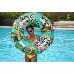 GONFIABILE SALVAGENTE FANTASIA FLOREALE 114 CM CON MANIGLIE PISCINA ESTATE 36302