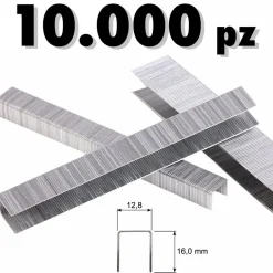 GRAFFETTE PUNTI METALLICI 10000 PZ GRAFFETTATRICI PNEUMATICHE 12.8 x 12 mm 8016