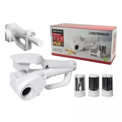 GRATTUGIA ELETTRICA DA TAVOLA 3,6V 3 TRAFILE RULLO ESTRAIBILE IN ACCIAIO RICARICABILE