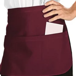GREMBIULE CORTO CON TASCHE CAMERIERE PARAVANTI PUB BAR BARMAN DAVANTINO