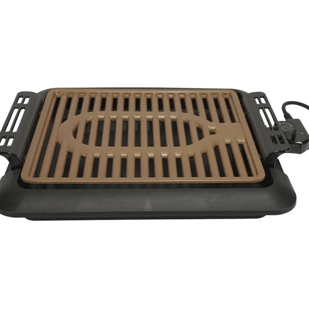 GRIGLIA ELETTRICA ANTIFUMO 1000W Q-HB67 GRILL SENZA FUMI PIASTRA ANTIADERENTE