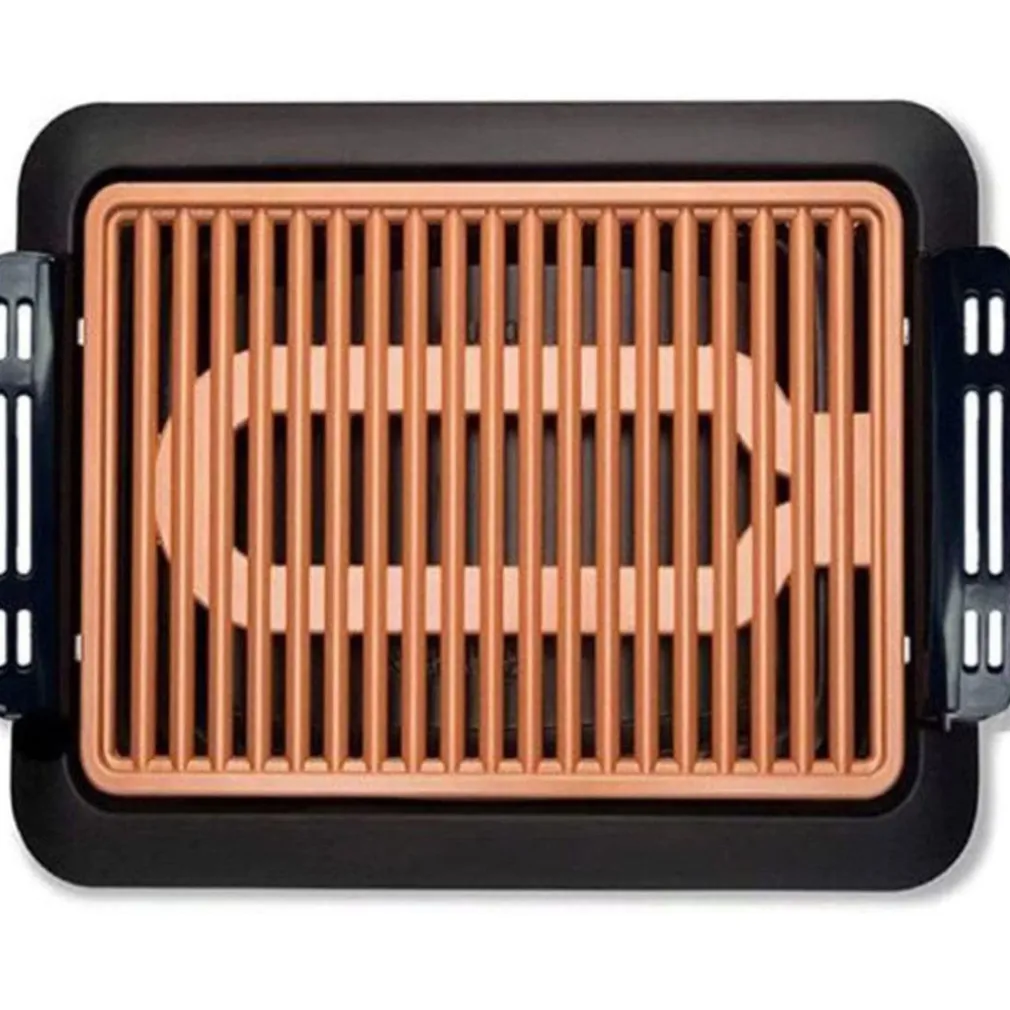 GRIGLIA ELETTRICA ANTIFUMO 1000W Q-HB67 GRILL SENZA FUMI PIASTRA ANTIADERENTE