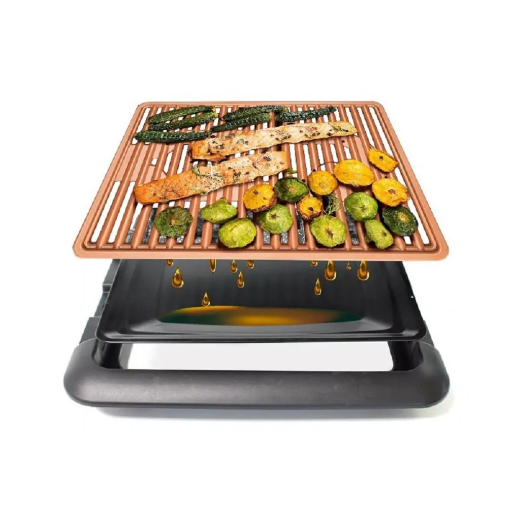 GRIGLIA ELETTRICA SENZA FUMO GRILL SMOKELESS RIVESTIMENTO CERAMICA ANTIADERENTE