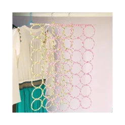 GRUCCIA 24 ANELLI PORTA APPENDI SALVASPAZIO ARMADIO APPENDIBILE ORGANIZZATORE