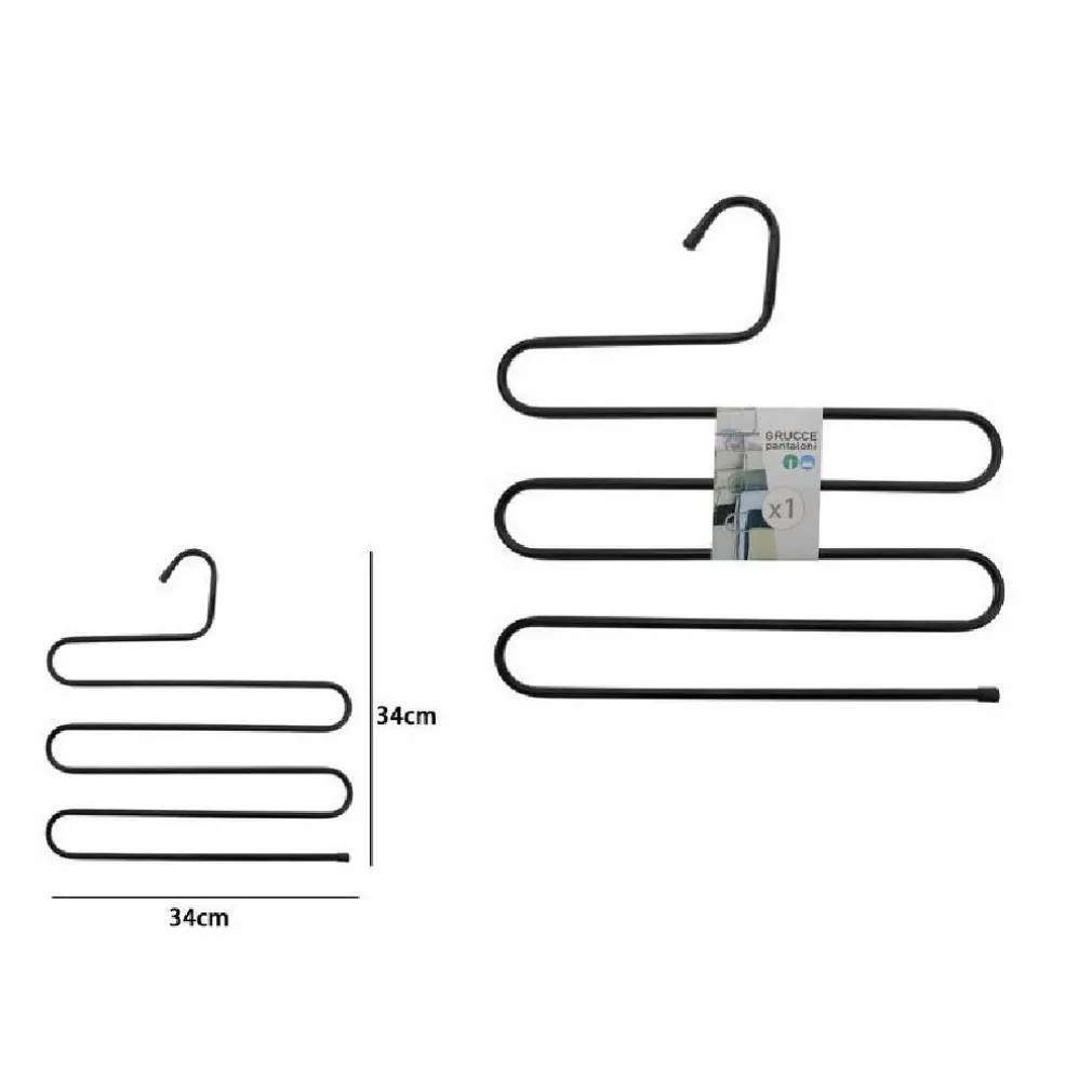 GRUCCIA A S NERA PANTALONI SCIARPE CRAVATTE MULTIPLA 5 STRATI SALVASPAZIO 62438
