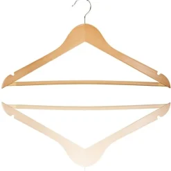 GRUCCIA GRUCCE 3 PEZZI FILO LEGNO CC6351 APPENDI ABITI 44X16CM VESTITI APPENDINI