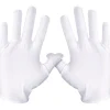 GUANTI IN COTONE BIANCO PER ASSORBIMENTO CREMA MANI PELLE SECCA SENSIBILE IDRATA