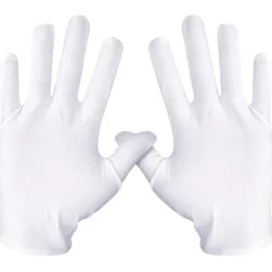 GUANTI IN COTONE BIANCO PER ASSORBIMENTO CREMA MANI PELLE SECCA SENSIBILE IDRATA