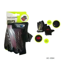 GUANTI MEZZEDITA IN MAGLIA TRASPIRANTI ANTISCIVOLO UNIVERSALI BICI MOTO XC-2594