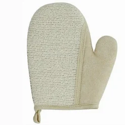 GUANTO DOCCIA BAGNO ESFOLIANTE PER LA CURA PULIZIA PELLE CORPO 21 CM BEIGE 79663
