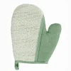 GUANTO DOCCIA BAGNO ESFOLIANTE PER LA CURA PULIZIA PELLE CORPO 21CM VERDE 79662
