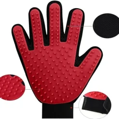 GUANTO SPAZZOLA CARDATORE ELIMINA PELI CORTI E LUNGHI PER CANE GATTO GLOVE TOUCH