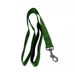 GUINZAGLIO CORTO PER CANE CANI IN NYLON 120CM VERDE MILITARE CON MOSCHETTONE