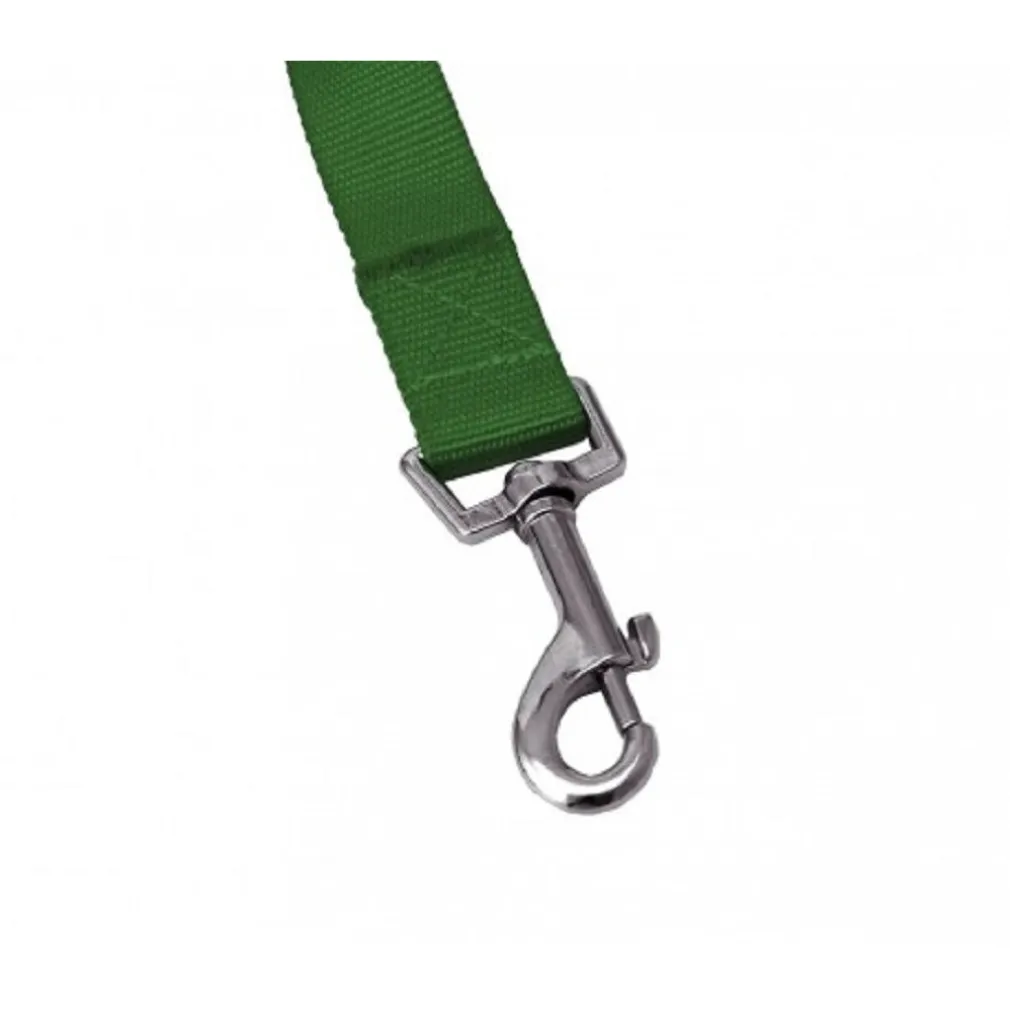 GUINZAGLIO CORTO PER CANE CANI IN NYLON 120CM VERDE MILITARE CON MOSCHETTONE
