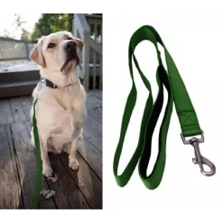 GUINZAGLIO CORTO PER CANE CANI IN NYLON 120CM VERDE MILITARE CON MOSCHETTONE
