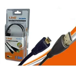 HDMI A MINI HDMI CAVO A C SPINA 1080 HD TV ADATTATORE 1,5 MT LINQ HD-MI5PB