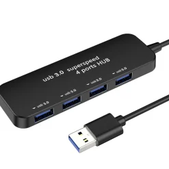 HUB MULTIPLO 4 PORTE USB 3.0 SUPER VELOCE COMPUTER CON CONNETTORE USB Q-HU301