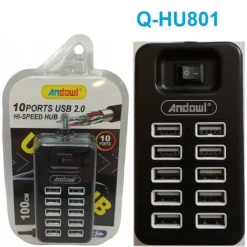 HUB USB 2.0 ALTA VELOCITÀ ESTENSORE A 10 PORTE USB COMPUTER CAVO 100CM Q-HU801