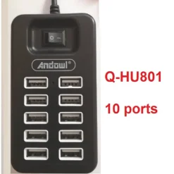 HUB USB 2.0 ALTA VELOCITÀ ESTENSORE A 10 PORTE USB COMPUTER CAVO 100CM Q-HU801
