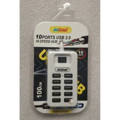 HUB USB 2.0 ALTA VELOCITÀ ESTENSORE A 10 PORTE USB COMPUTER CAVO 100CM Q-HU801