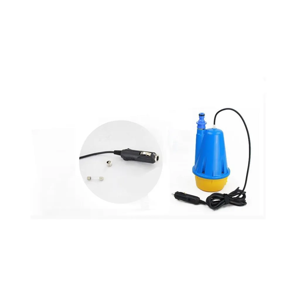 IDROPULITRICE 12 VOLT 80W CON PISTOLA TUBO FLESSIBILE 3MT 4.5L/min A IMMERSIONE