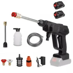 IDROPULITRICE A DOPPIA BATTERIA 26V ALTA PRESSIONE PORTATILE LAVAGGIO AUTO 96532
