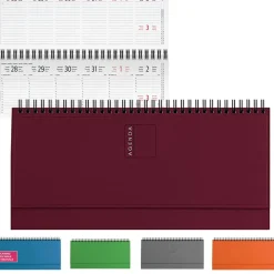 IN AGENDA ANNO SETTIMANALE SPIRALE DIARIO 30X15CM RIGIDA DA TAVOLO VARI COLORI