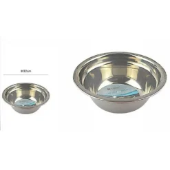 INSALATIERA CIOTOLA COPPA BACINELLA SCODELLA INOX FONDO PIANO CUCINA 32 CM