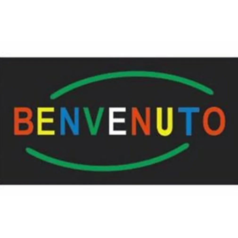 INSEGNA LUMINOSA A LED CON LOGO SCRITTA BENVENUTO PER ATTIVITà COMMERCIALE