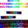 INSEGNA LUMINOSA A LED SCRITTA PERSONALIZZATA SCORREVOLE TABELLA 100 X 20 CM