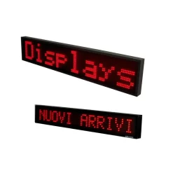 INSEGNA LUMINOSA A LED SCRITTA PERSONALIZZATA SCORREVOLE LUCE ROSSA 100 X 20 CM