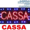 INSEGNA LUMINOSA INSEGNE LUMINOSE A LED CON SCRITTA CASSA CON GANCI 50 X 25 CM