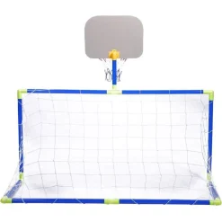 INSIEME SPORT DI PALLACANESTRO CALCIO PIEGHEVOLE PORTATILE BAMBINI POMPA REGALO