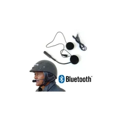 INTERFONO BLUETOOTH IMPERMEABILE PER CASCO MOTO MP3 BT MICROFONO AURICOLARI