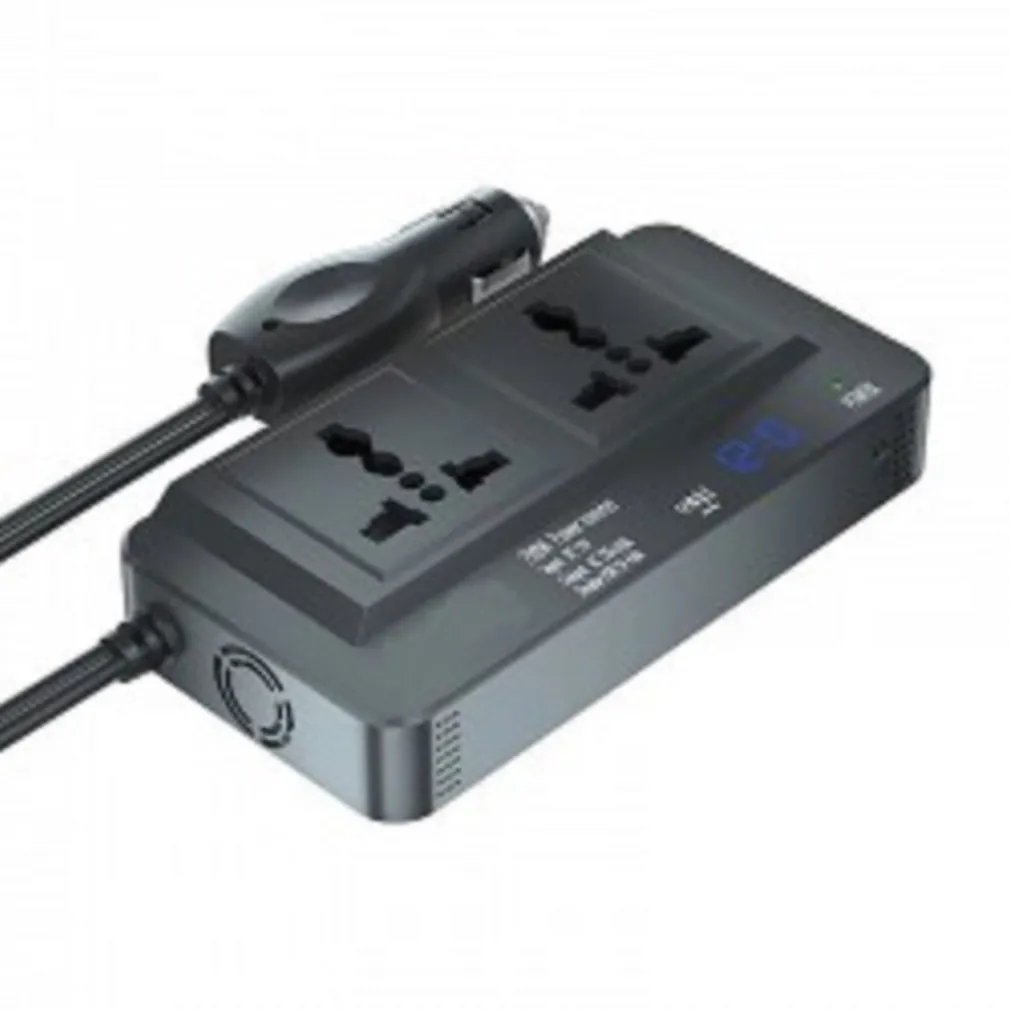 INVERTER DI ALIMENTAZIONE AUTO 300W CON 2 PORTE USB PER CARICABATTERIE Q-CC8200