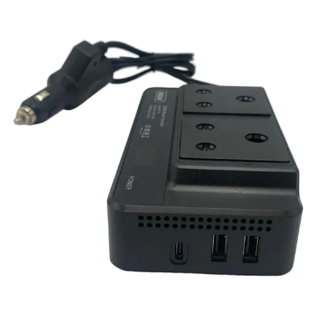 INVERTER DI ALIMENTAZIONE AUTO 300W CON 2 PORTE USB PER CARICABATTERIE Q-CC8200