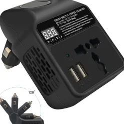 INVERTER DI POTENZA PER AUTO DA 150W CC A CA CARICATORE USB CONVERTITORE QY-4168