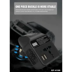 INVERTER DI POTENZA PER AUTO DA 150W CC A CA CARICATORE USB CONVERTITORE QY-4168
