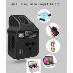 INVERTER DI POTENZA PER AUTO DA 150W CC A CA CARICATORE USB CONVERTITORE QY-4168