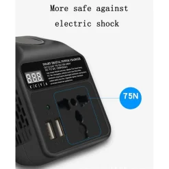 INVERTER DI POTENZA PER AUTO DA 150W CC A CA CARICATORE USB CONVERTITORE QY-4168