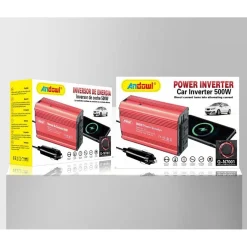 INVERTER PER AUTO SINUSOIDALE DA 500W PER CONVERTIRE DA 12V CC A 220V CA Q-N7001