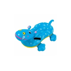 IPPOPOTAMO GONFIABILE E CAVALCABILE 2 MANICI 104 X 70 CM PER BAMBINI BLU