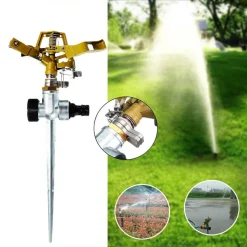 IRRIGATORE A BATTENTE CON PICCHETTO PUNTALE CHIODO DA GIARDINO SETTORI VARIABILI