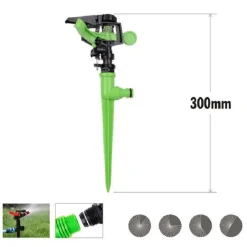 IRRIGATORE A SETTORE REGOLABILE CON INNESTO RAPIDO PER PRATO GIARDINO 300MM 90003